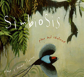 Simbiosis, piano y bosque tropical lluvioso